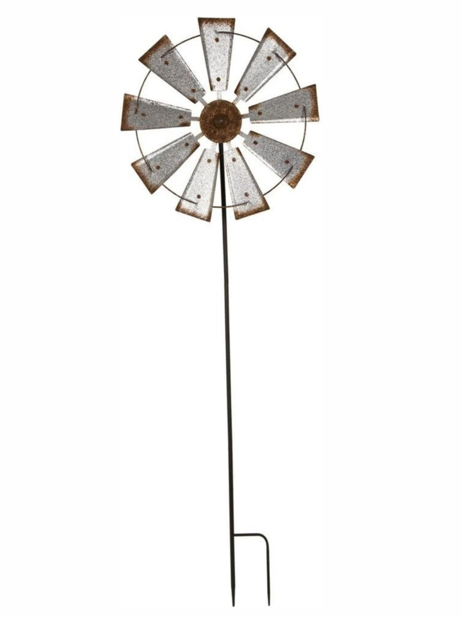 Yard Stake Metal Spinner Windmill