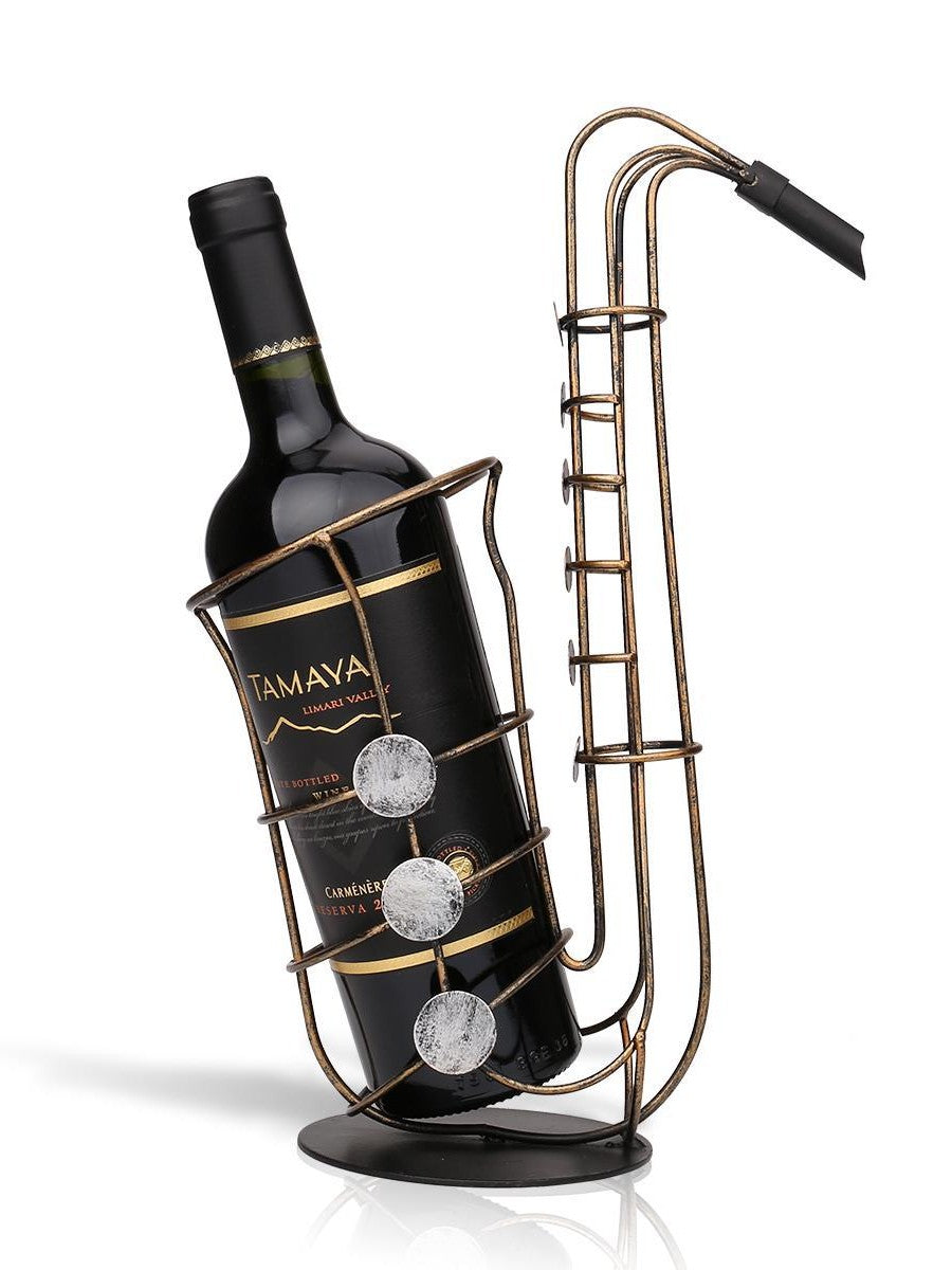 Creative Saxophone Metal Wine Rack