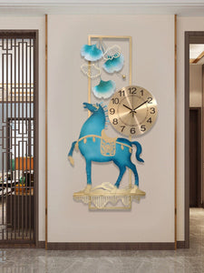 Large Gold Metal Wall Clock