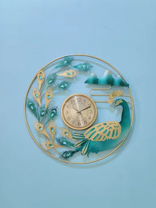 Large Gold Metal Wall Clock