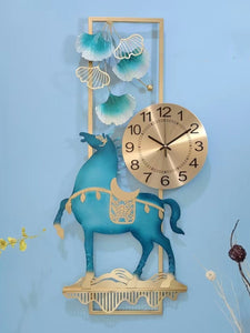 Large Gold Metal Wall Clock