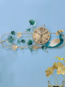 Large Gold Metal Wall Clock