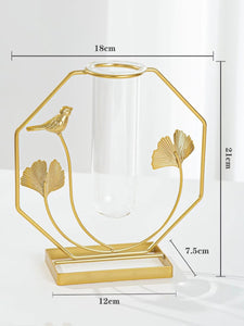 Metal Stand with Glass Vase