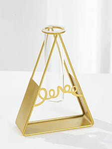 Metal Stand with Glass Vase