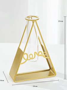 Metal Stand with Glass Vase