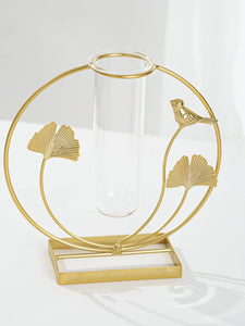 Metal Stand with Glass Vase