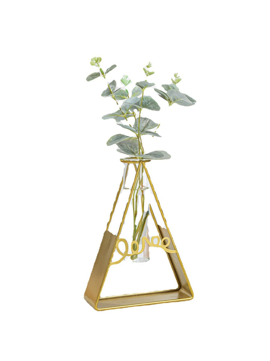 Metal Stand with Glass Vase
