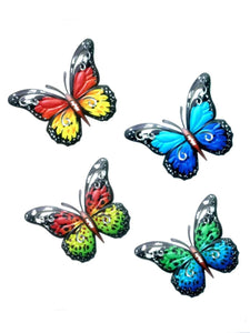 Metal Butterfly Wall Decorations Four-piece Set