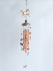 Metal Animal Wind Chimes Bronze Color