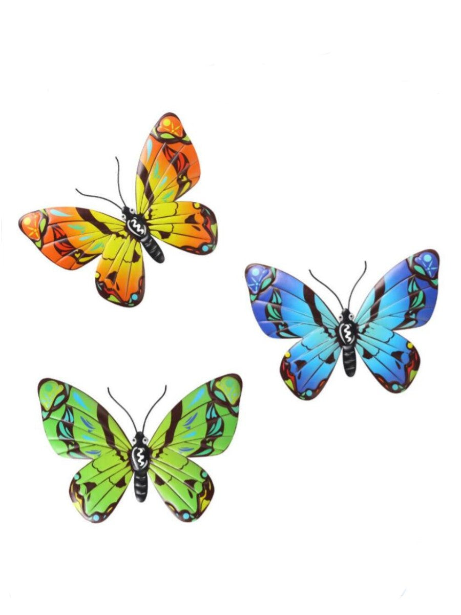 Three Large Outdoor Metal Butterfly