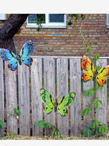 Three Large Outdoor Metal Butterfly