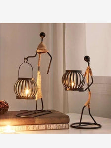 Retro iron candlestick decoration