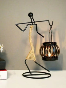 Retro iron candlestick decoration