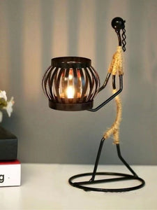 Retro iron candlestick decoration