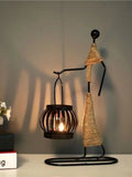 Retro iron candlestick decoration