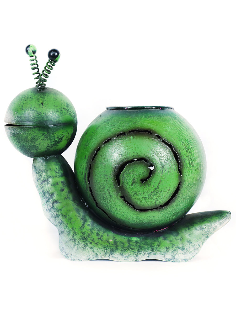 Dark Green Snail Pot