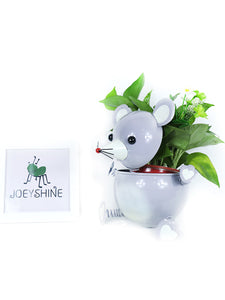 Cute Gray Mouse Pot