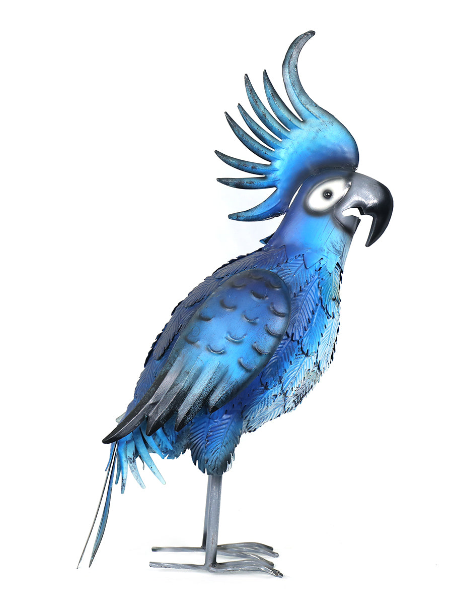 Painted Metal Parrot Model