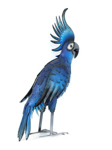 Painted Metal Parrot Model