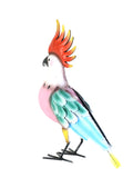 Painted Metal Cockatoo Model