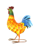 Hand-Painted Metal Rooster Model