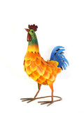 Hand-Painted Metal Rooster Model