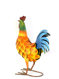 Hand-Painted Metal Rooster Model