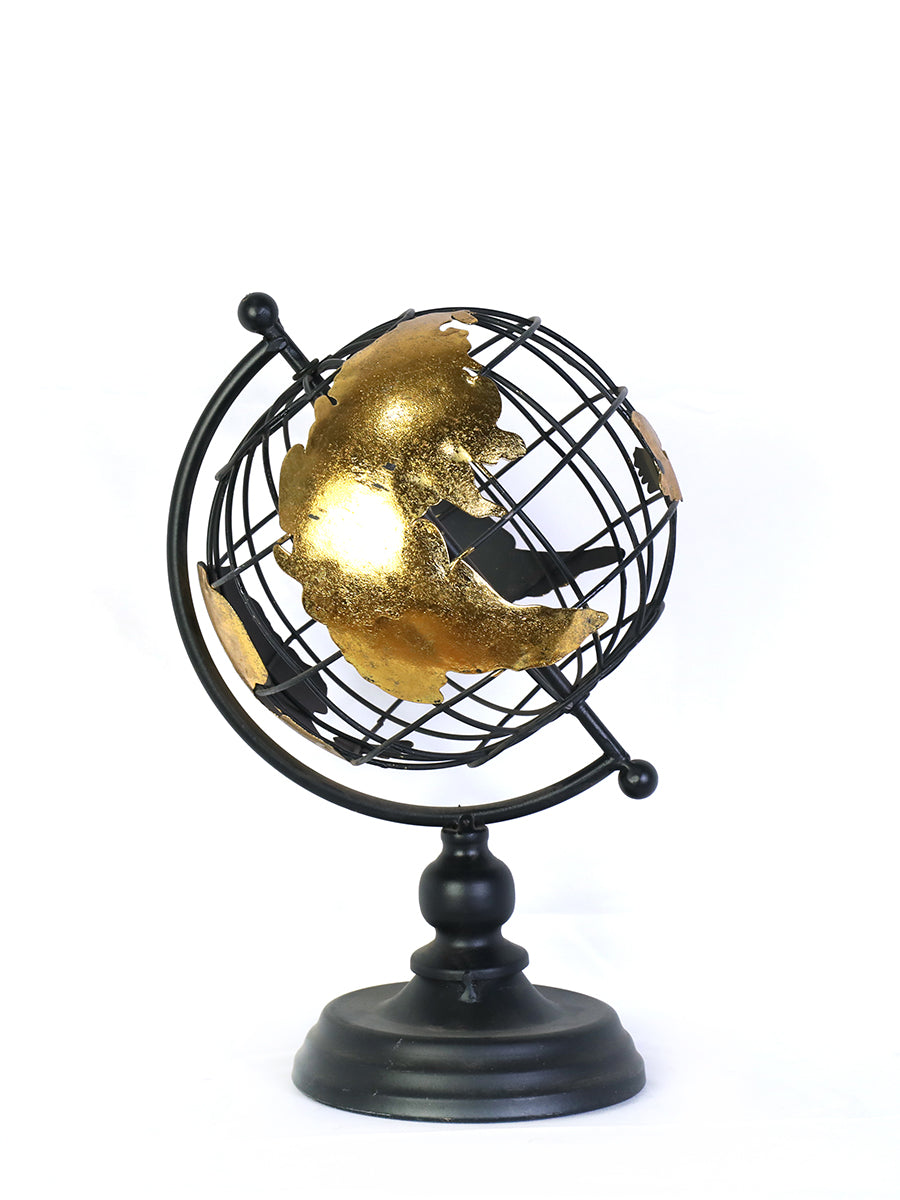 Metal Globe Indoor Desk Decor Ornament