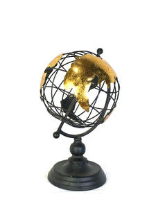 Metal Globe Indoor Desk Decor Ornament
