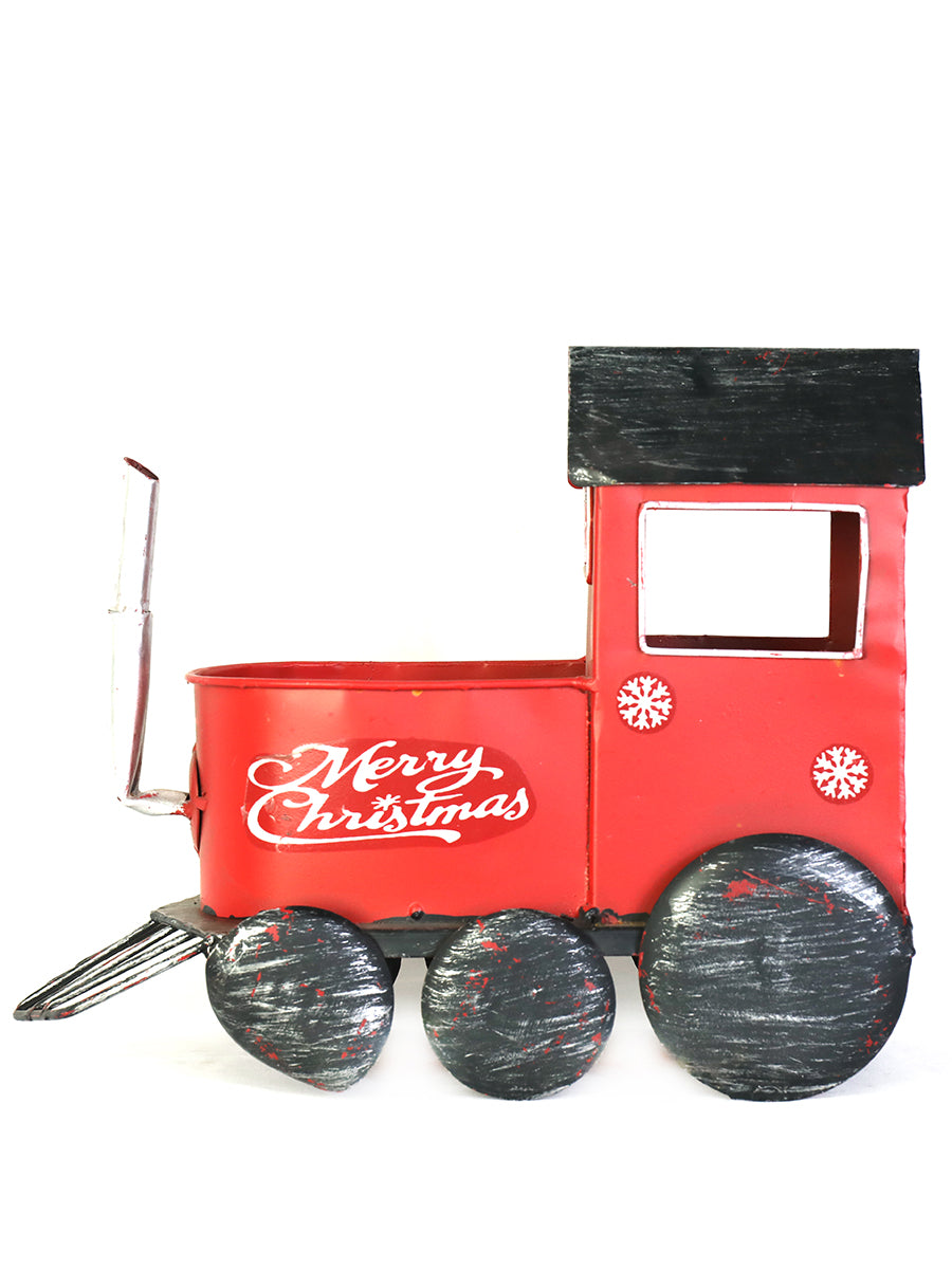 Red Christmas Home Decoration Train Model