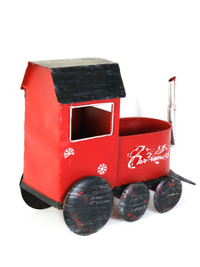 Red Christmas Home Decoration Train Model