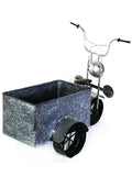 Gray Vintage Metal Tricycle Model Decor